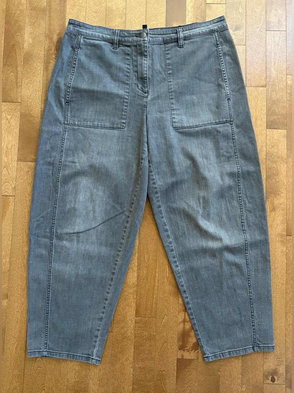 Eileen Fisher Organic Cotton Stretch Lantern Jeans - Size Large